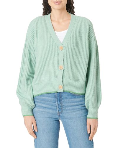 Scotch & Soda Maison Fuzzy Knitted Cardigan Sweatshirt - Grün