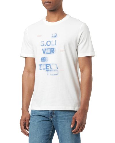S.oliver 2143914 T-Shirt mit Frontprint - Weiß
