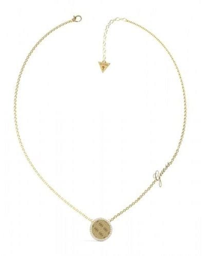 Guess Jewelly Round Harmony Jubn01155jwygt Gold Necklace - Metallic