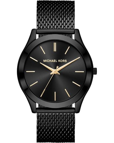 Michael Kors Mk8607 Slank Runway-horloge Voor - Zwart