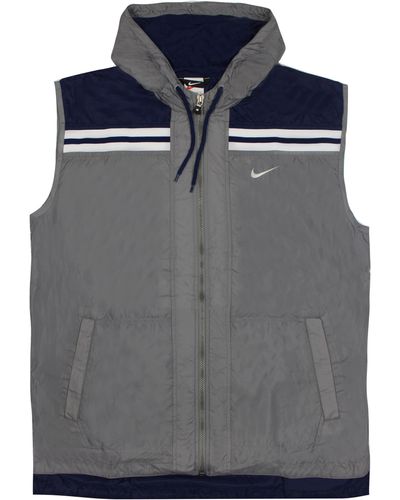 Nike Vintage S Hooded Windbreaker Gilet - Grey