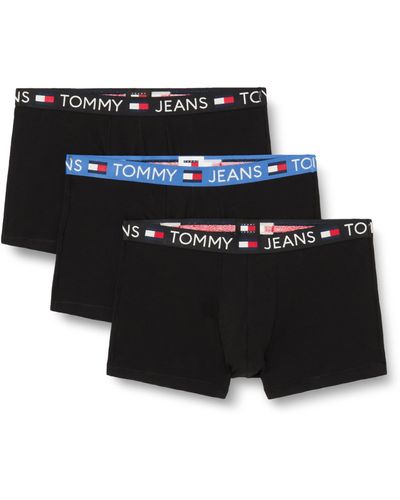 Tommy Hilfiger Pantaloncini Boxer Uomo Confezione da 3 Cotone Elasticizzato - Nero