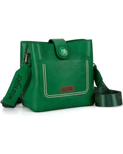 Wrangler Hobo Crossbody Taschen für Frauen Trendy Herbst Geldbörsen und Handtaschen - Grün