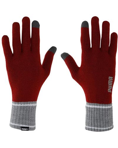 PUMA Knit Gloves Handschuhe - Rot