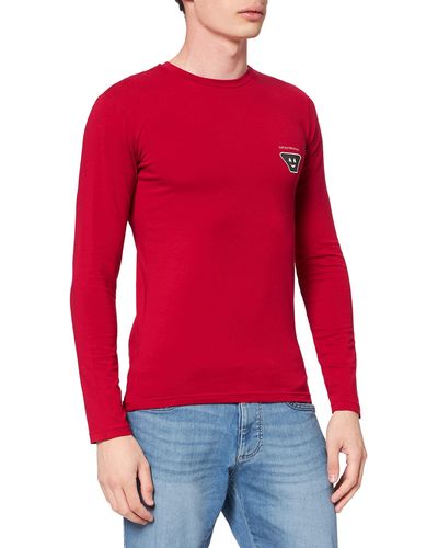 Emporio Armani Underwear s Emoji X-Mas Cotton T-Shirt - Rot