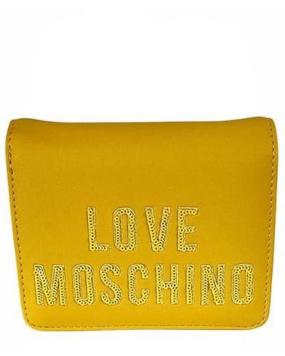 Love Moschino Sparkling Logo Portefeuille - Jaune