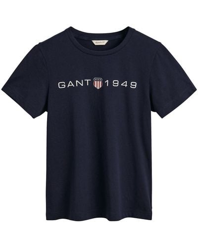 GANT Maglietta con Stampa Grafica T-Shirt - Blu