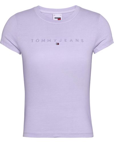 Tommy Hilfiger Tjw Slim Tonal Linear Tee T-Shirt - Lila
