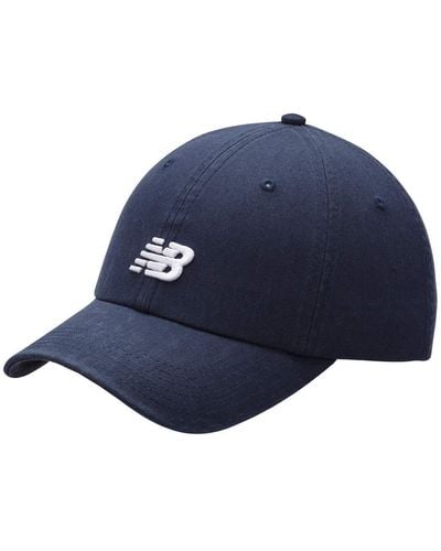 New Balance And Athletic 6-panel Curved Brim Nb Classic Hat - Blue