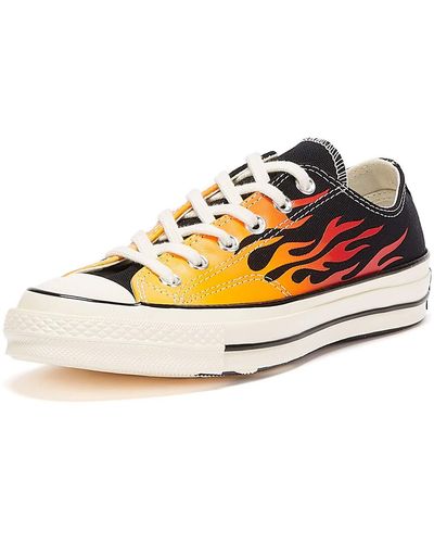 Converse Chuck 70 Archive Flame Ox Schwarz / Rot Sneakers - Mehrfarbig