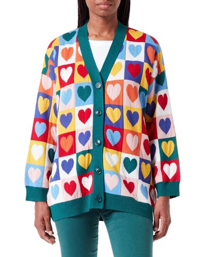 Love Moschino Long-sleeved Maxi cardigan - Mehrfarbig