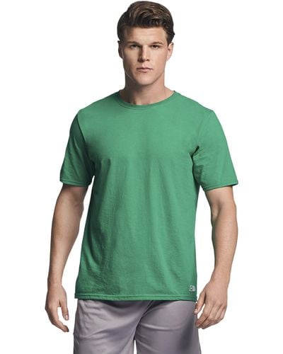 Russell Performance Cotton Short Sleeve T-shirt - Green