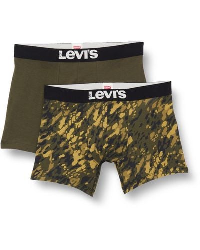 Levi's Over-Print Camo Boxer Briefs 2 Pack Slip - Verde