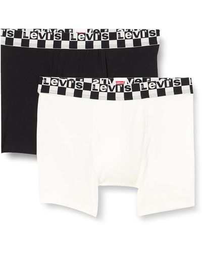 Levi's Checkerboard Wasitband Boxer Brief Retroshorts - Zwart