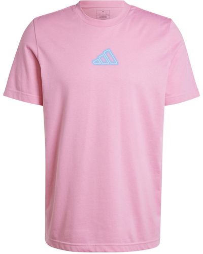 adidas Tennis Play Grafisch T-shirt - Roze