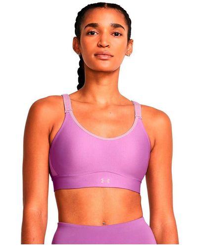 Under Armour Infinity Mid Impact Sports Bra - Pink