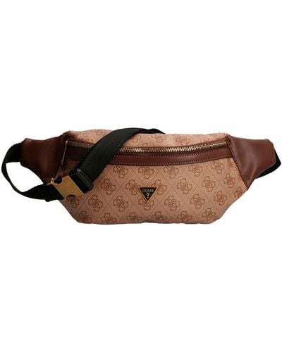 Guess Vezzola Belt Bag Beige/brown - Black