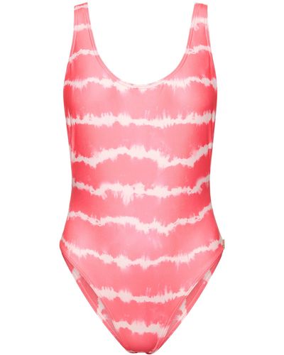 Superdry Code Tie Dye Swimsuit W3010370a Tie Dye Pink 14 - Roze