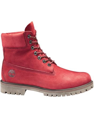 Timberland Mens Lace-up Boots - Red