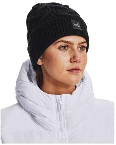 Under Armour Halftime Cable Knit Beanie Hats, - Black
