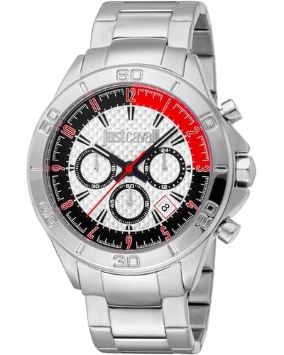 Just Cavalli Analog Quarz Uhr mit Edelstahl Armband JC1G261M0245 - Mettallic