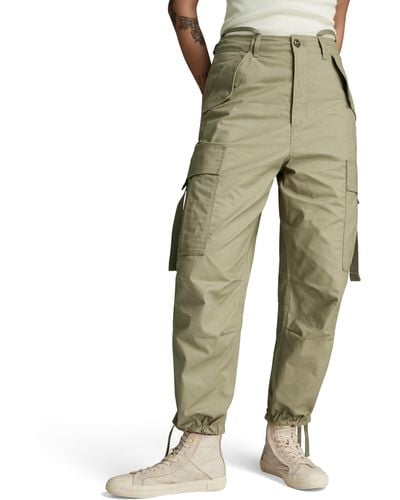 G-Star RAW Cargo Cropped Drawcord Pants Donna - Verde