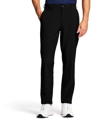 Izod Golf Swingflex Straight-fit Flat-front Pants - Black