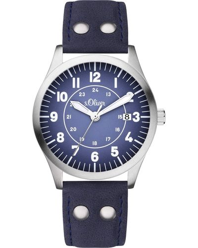 S.oliver Armbanduhr SO-4286-LQ - Blau