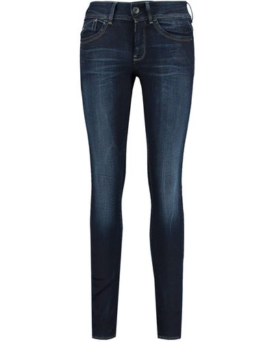 G-Star RAW Lynn Skinny Jeans Met Middelhoge Taille Voor - Blauw