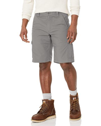Carhartt Mens Rugged Flex Relaxed Fit Ripstop Cargo Work Utility Shorts - Gray