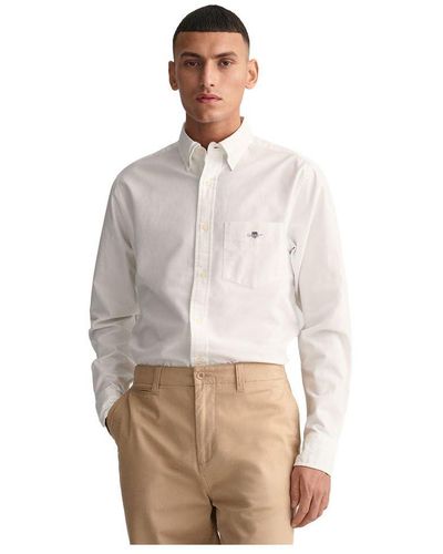 GANT Shirt Camicia Reg Oxford - Grigio