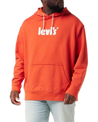 Levi's Relaxed Graphic Po Poster Logo Hoodie R - Naranja