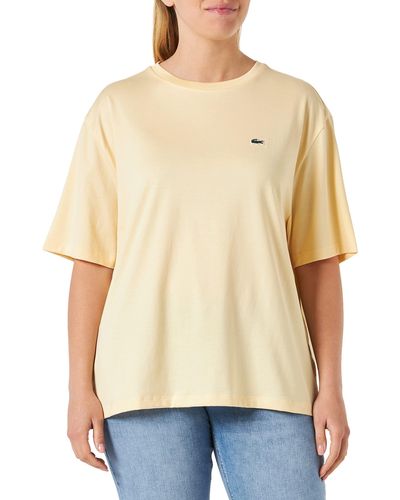 Lacoste Tf5441 Camiseta y Cuello Turtle - Amarillo