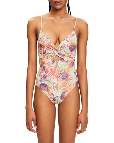 Esprit Einteiliger Badeanzug mit Print - Mehrfarbig
