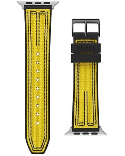 Guess Yellow Nylon On Silicone Band Compatible