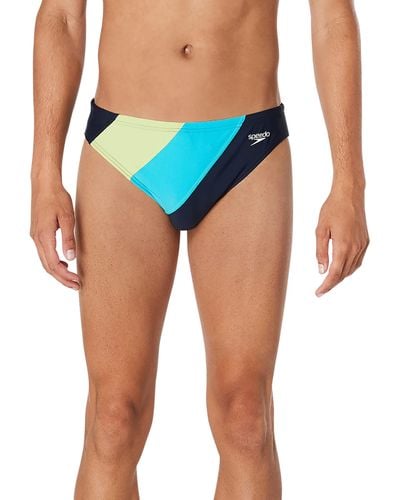 Speedo Swimsuit Brief Eco Flex 2" Outseam Beachstar Swim - Blue