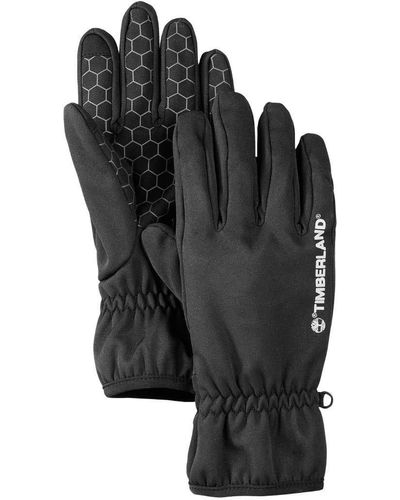 Timberland `s Power Stretch Touchscreen Compatible Web Grip Gloves - Noir
