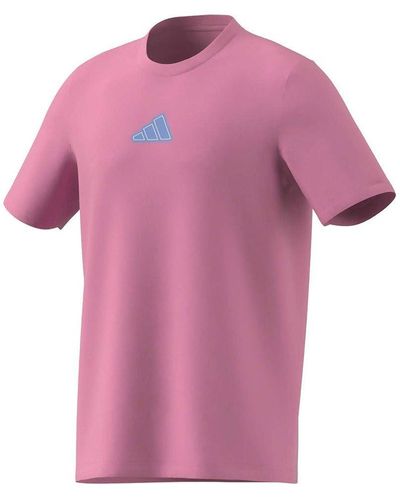 adidas Tennis Play Grafisch T-shirt - Roze