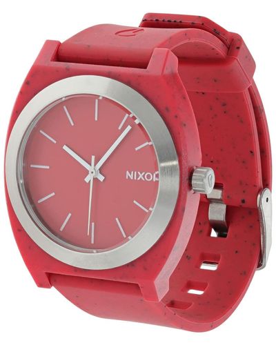 Nixon Time Teller Opp A1361-100m Water Resistant Analog Fashion Watch - Red