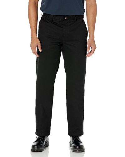 Amazon Essentials Classic-fit Wrinkle-resistant Flat-front Chino Trouser - Black