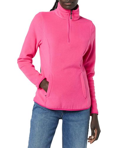 Amazon Essentials Quarter-Zip Polar Fleece Jacket Outerwear-Jackets - Rosa
