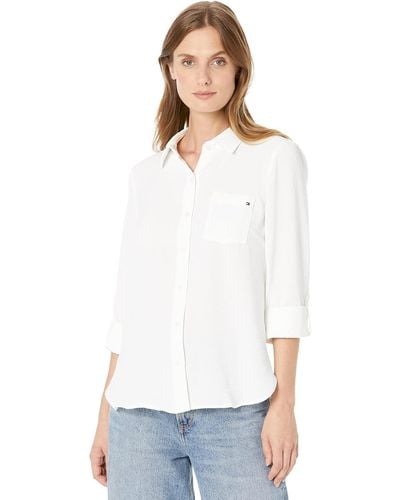 Tommy Hilfiger Chemises boutonnées pour femmes - Blanc