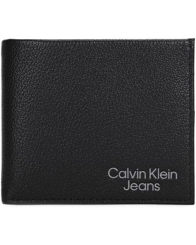 Calvin Klein Micro Pebble Bifold With Coin Black - Zwart
