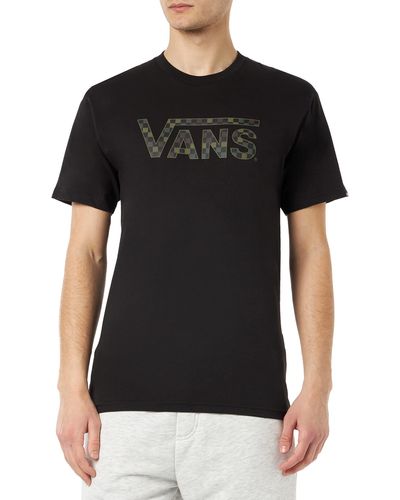 Vans Furgonetas a Cuadros Camiseta - Negro