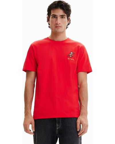 Desigual TS_eual 3000 Carmin Camiseta - Rojo