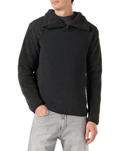 G-Star RAW Dast Shearling Knitted Pullover - Negro