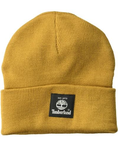 Timberland Short Watch Cap With Woven Label - Yellow