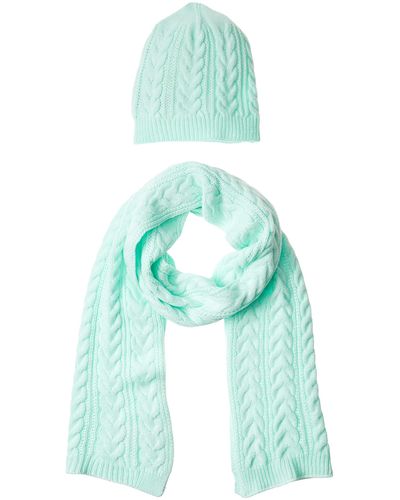 Amazon Essentials Cable Knit Hat And Scarf Set - Green