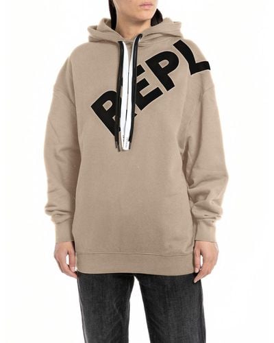 Replay Repay W3100a.000.21842 Hoodie - Natural