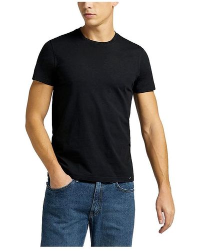 Lee Jeans Twin Pack Crew Black T shirts - Schwarz